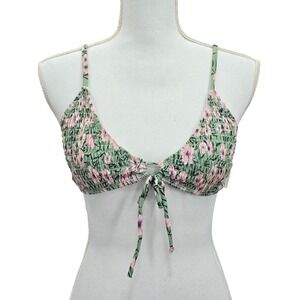 Floral Y2K Coquette Barbie Cottage Mermaid Green Swimwear Bikini‎ Top Medium